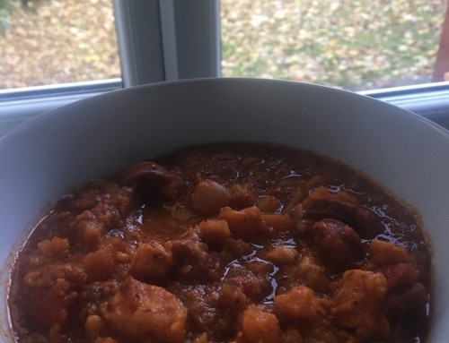 Spicy chorizo chunky soup